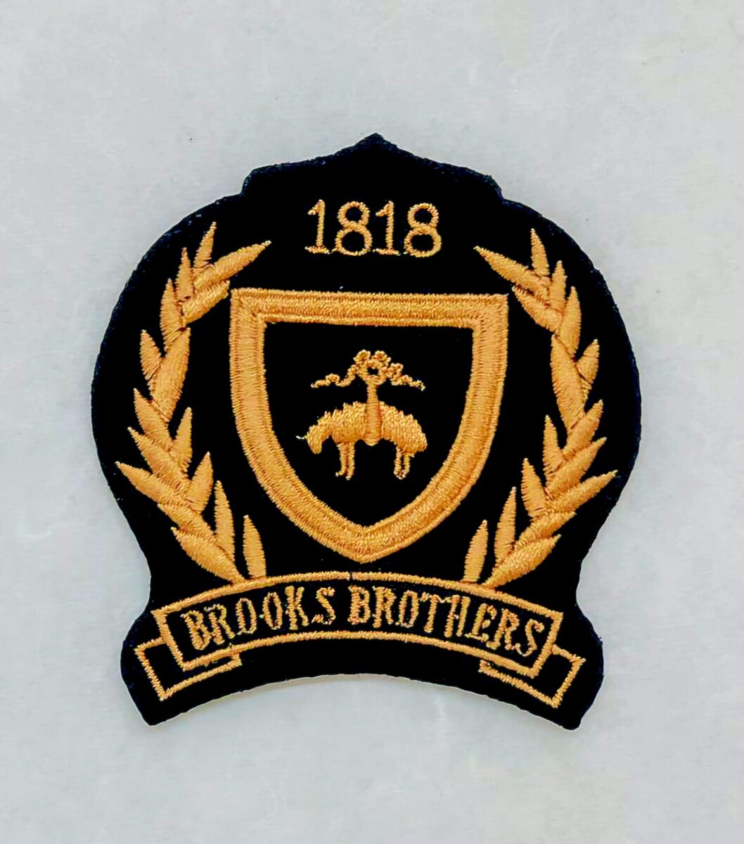 Écusson Brooks Brothers 1818 brodé par Alias Broderie